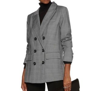 Walter Baker New York Plaid Double Breasted Blazer